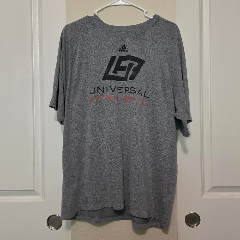 Adidas Universal Athletic Climalite Gray Heather Performance T-Shirt Mens XL